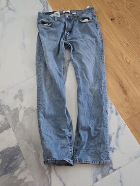 Levi's Light Blue Straight Jeans 501 Unisex Style, W35 L34, GUC, Casual Chic